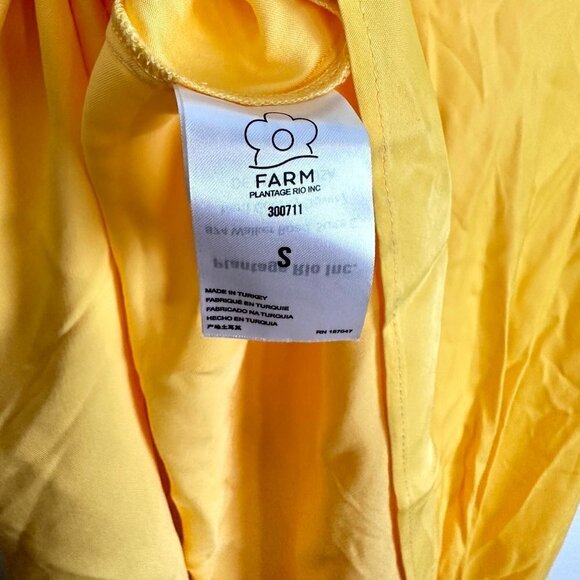 FARM RIO Cutout Piped Ring Midi Dress in Yellow Size Small - Picture 13 of 16